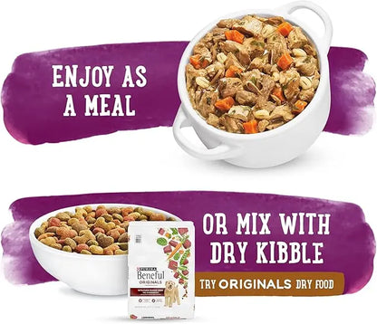 Beneful Purina Gravy Wet Dog Food, Prepared Meals Simmered Beef Entree - (8) 10 oz. Tubs (Pack of 2) - PAWPICO