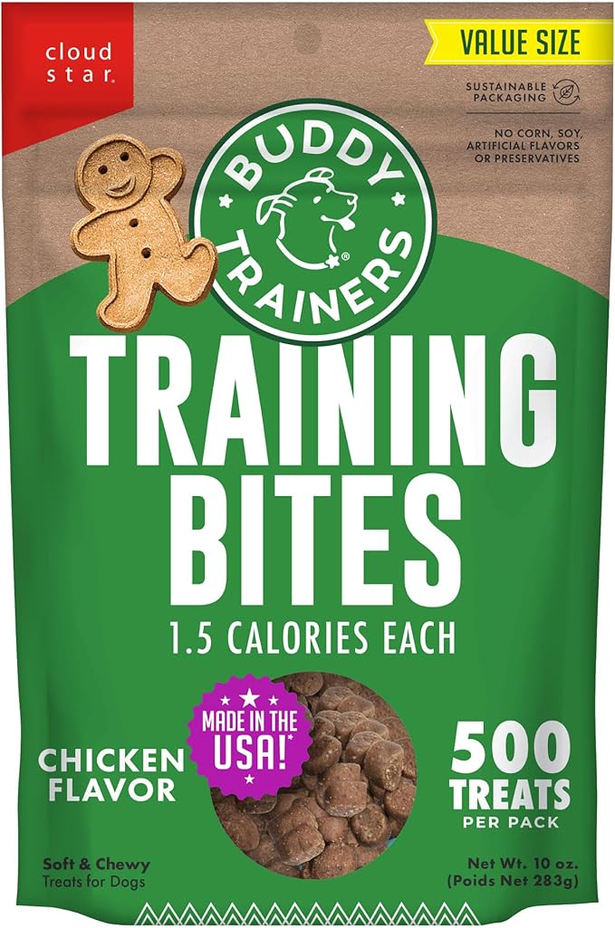 Buddy Biscuits Trainers 10 oz. Pouch of Training Bites Soft & Chewy Dog Treats Made with Chicken Flavor - PAWPICO