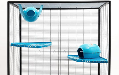 Lixit Igloos and Hideaways for Guinea Pigs, Rats, Mice, Hamsters, Gerbils and Other Small Animals (Blue Pack of 2, Large Space Pod) Lixit