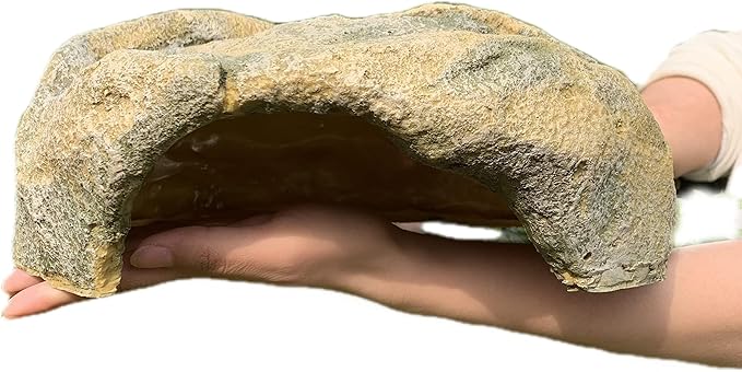 Extra Large Reptile Hide Resin Snake Hides for Ball Pythons Reptile Hides and Caves Simulation Rock Reptile Hideout for Habitat Lizard Leopard Gecko Bearded Dragon ZXUAQNOE
