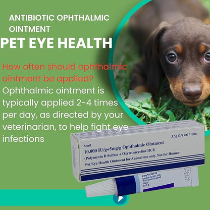 Pet Eye Health Ointment for Dogs, Cats, Cattle, Sheep, Horses, Birds and Puppies, Kittens 1/8 oz /3.5gr - 1 Tube PAWPICO