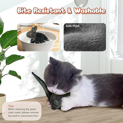 Cat Toys Intelligent Flapping Bat, Hanging Interactive Cat Toys for Indoor Cats Chase Exercise, Suitable for Cat Teaser Stick, Vivid Chirping, 3 Modes, Rechargeable - PAWPICO