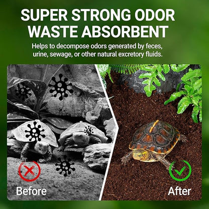 REPTI ZOO Reptile Coconut Fiber Substrate 72 Quart, Reptile Bedding Coco Coir Brick for Turtle, Hermit Crab, Spider, Frog | 100% Organic | Odor Absorption REPTIZOO