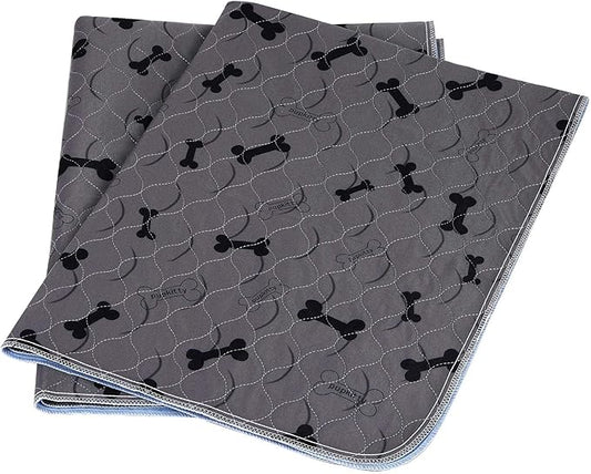 Washable Dog Pee Pads with Free Grooming Gloves,Non Slip Dog Mats with Great Urine Absorption,Reusable Puppy Pee Pads for Whelping,Potty,Training,Playpen - PAWPICO