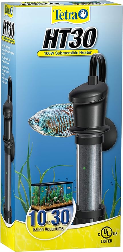 Tetra 26446 HT Submersible Aquarium Heater With Electronic Thermostat, 100-Watt, Multicolor, 10-30 Gallon Tetra