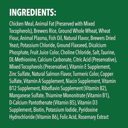 FELINE GREENIES SMARTBITES Skin & Fur Health Crunchy and Soft Natural Cat Treats, Salmon Flavor, 4.6 oz. Pack GREENIES