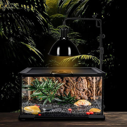 8.5inch Dome Reptile Heat Lamp Reptile Light Fixture UVB Reptile Light Fixture Max 150W for Bearded Dragon, Turtles, Snake and Lizard Terrarium DXOPHIEX