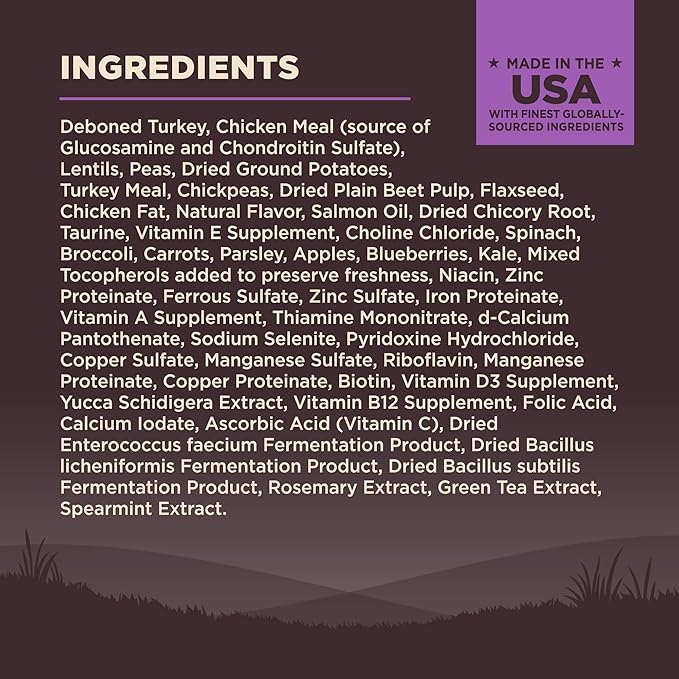 Wellness CORE Grain-Free Senior Dry Dog Food, Made in USA with Natural Ingredients, No Meat by-Product, Fillers, Artificial Flavors, or Preservatives (4-Pound Bag, Turkey) - PAWPICO