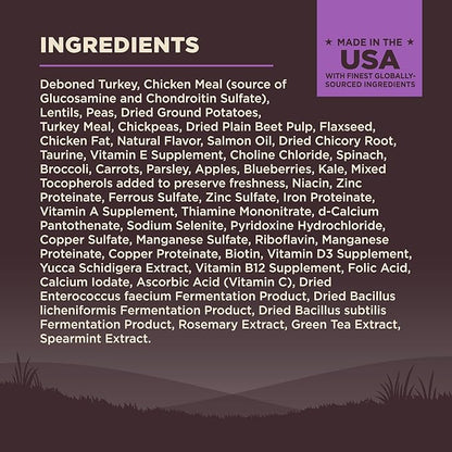 Wellness CORE Grain-Free Senior Dry Dog Food, Made in USA with Real Turkey and Natural Ingredients, With Nutrients for Immune, Joint, Skin & Coat Support, 24-Pound Bag - PAWPICO