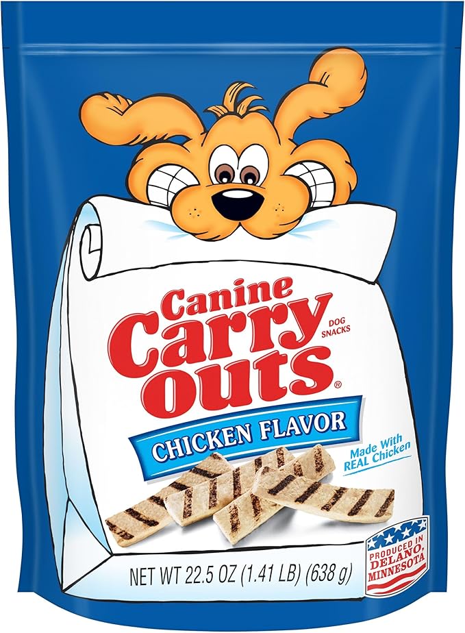 Canine Carry Outs Dog Treats, Chicken Flavor, 22.5 Ounce (Pack of 4), Made with Real Chicken - PAWPICO