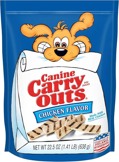 Canine Carry Outs Dog Treats, Chicken Flavor, 22.5 Ounce (Pack of 4), Made with Real Chicken - PAWPICO