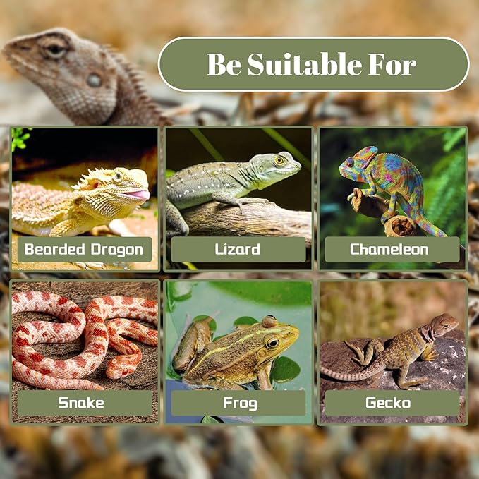Reptile Resin Pumpkin Hut, Crested Gecko Habitat Hideout Cave Bearded Dragon Hammock Lizard Natural Seagrass Lounger Leopard Gecko Tank Accessories with Jungle Climber Vines for Chameleon(4PCS) MUYG
