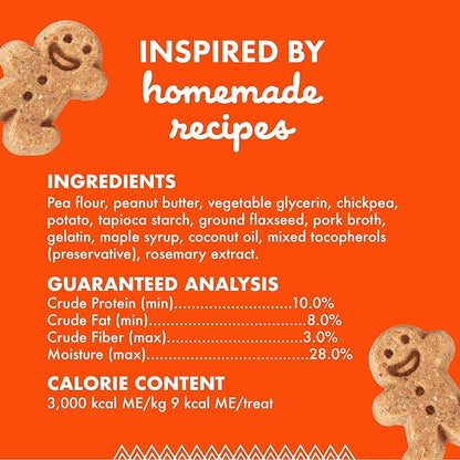 Buddy Biscuit Softies 5 oz Pouch, Grain-Free Soft & Chewy, Natural Peanut Butter Flavor Dog Treats, Oven Baked in the USA - PAWPICO