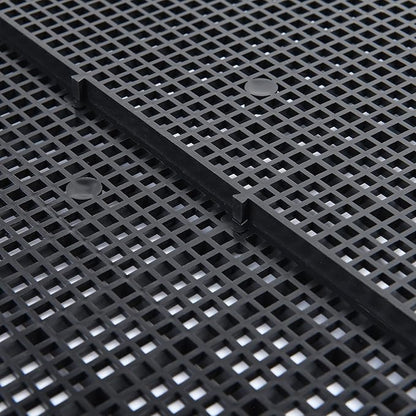ALEGI Plastic Grid Divider Tray Egg Crate Louvre Aquarium Fish Tank Bottom Isolation with Bracket (4pcs Black) ALEGIAquarium