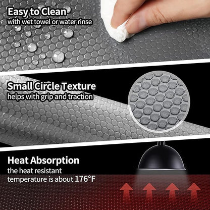 Reptile Carpet, Bearded Dragon Tank Accessories, Terrarium Liner Bedding, Non-Adhesive Terrarium Carpet for Bearded Dragon, Leopard Gecko, Snake, Lizard, Tortoise, Iguana Reptile Tank Grey(18"x72") SISIPAILIFE