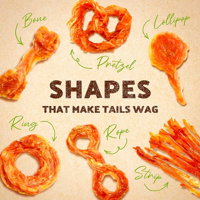 Afreschi Turkey Tendon for Dogs, Dog Treats for Signature Series, All Natural Human Grade Puppy Chew, Turkey Sourced from USA, Hypoallergenic, Rawhide Alternative, 1 Unit/Pack Strip - PAWPICO