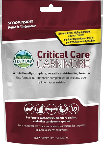 Oxbow Critical Care Carnivore - Nutritionally Complete Feeding Assist Formula for Small Animals & Pets (70g) OxbowAnimalHealth