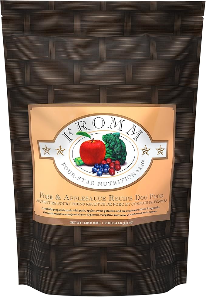 Fromm Four-Star Nutritionals Pork & Applesauce Dog Food - Premium Dry Dog Food - Pork Recipe - 4 lb - PAWPICO