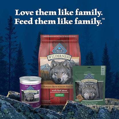 Blue Buffalo Wilderness Trail Treats High Protein Grain Free Dog Biscuits Crunchy Dog Treats, Duck Recipe, 36-oz Box - PAWPICO