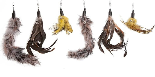 The Natural Pet Company Cat Toys Feather Refill 6 Pack - Add Life to Your Cat's Favorite Toy with This Interchangeable Feather Refill Multipack (As Photographed). - PAWPICO