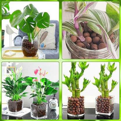 Halatool 16 LB Organic Clay Pebbles 4mm-16mm Leca for Plants 100% Natural Hydroton Clay Pebbles for Hydroponic Growing Gardening Orchids Drainage Decoration Aquaponics HALATOOL