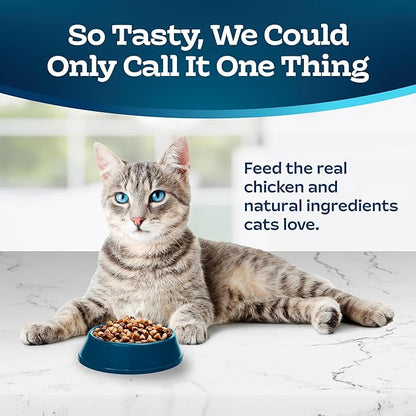 Blue Buffalo Tastefuls Mature Dry Cat Food for Adult Cats 7+, Made in the USA with Natural Ingredients, Chicken & Brown Rice Recipe, 3-lb. Bag - PAWPICO