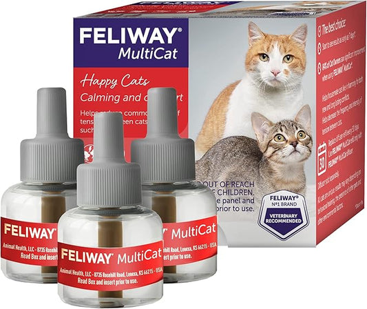 FELIWAY MultiCat Calming Pheromone, 30 Day Refill - 3 Pack Feliway%C2%AE