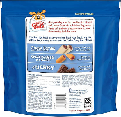Canine Carry Outs Dog Treats, Beef & Cheese Flavor, 47 Ounce (Pack of 2) - PAWPICO