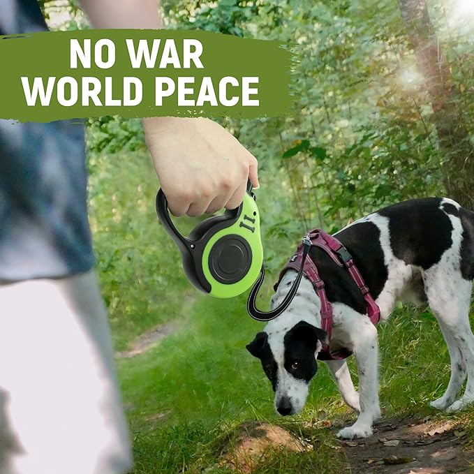 Retractable Dog Leash Automatic Telescopic Tractor Dog Tape, Pet Tape 10/16 FT Durable and Convenient, with Non-Slip Handle, Suitable for Small and Medium-Sized Dogs Green - PAWPICO