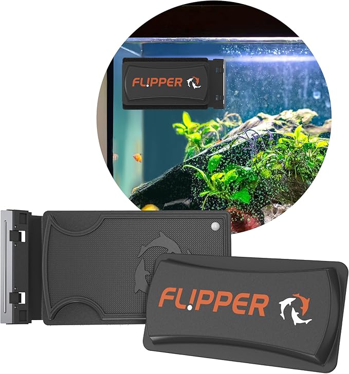 FL!PPER Flipper Magnetic Aquarium Glass Cleaner & Fish Tank Accessories | Effortless Algae Remover for Fish Tank (Standard) FLPPER
