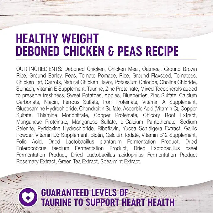 Wellness Complete Health Dry Dog Food with Grains, Natural Ingredients, Made in USA with Real Meat, All Breeds, For Adult Dogs (Healthy Weight - Chicken & Potatoes, 26-Pound Bag) - PAWPICO
