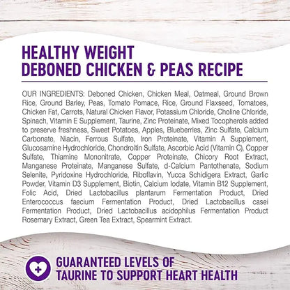 Wellness Complete Health Dry Dog Food with Grains, Natural Ingredients, Made in USA with Real Meat, All Breeds, For Adult Dogs (Healthy Weight - Chicken & Potatoes, 26-Pound Bag) - PAWPICO