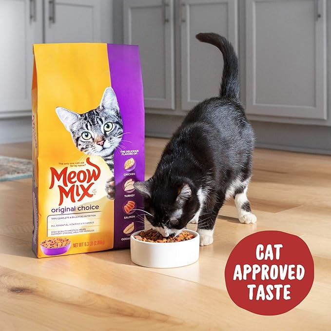 Meow Mix Original Choice Dry Cat Food, 6.3 Pound Bag (Pack of 2) MeowMix