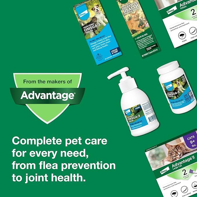 Advantage II Large Cat Vet-Recommended Flea Treatment & Prevention | Cats Over 9 lbs. | 6-Month Supply Advantage