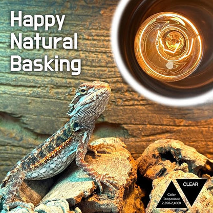 Reptile Heat Lamp, 2-Pack 100W Intense Basking Spot, 2024 G3,Reptile Basking Bulb Light, UVA Heat Lamp Bulbs for Bearded Dragon Turtle Chicken ReptiKing