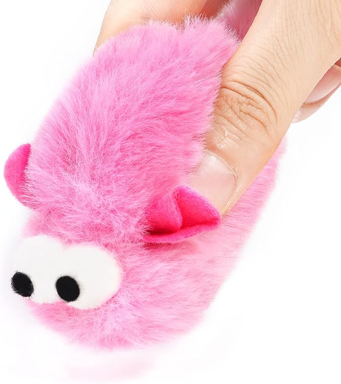CHIWAVA 4 Packs 15 Inch Long Soft Plush Cat Toys Mice with Bell Rustle Sound Small Mouse Activity Interactive Toy - PAWPICO