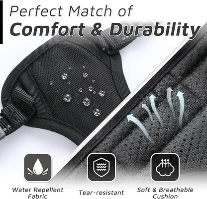Eagloo Small Dog Harness No Pull, Service Vest with Reflective Strips and Control Handle, Adjustable and Comfortable for Easy Walking, No Choke Pet Harness with 2 Metal Rings, Black, XS GoExplorewithEagloo