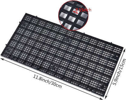 ALEGI Plastic Grid Divider Tray Egg Crate Louvre Aquarium Fish Tank Bottom Isolation with Bracket (4pcs Black) ALEGIAquarium