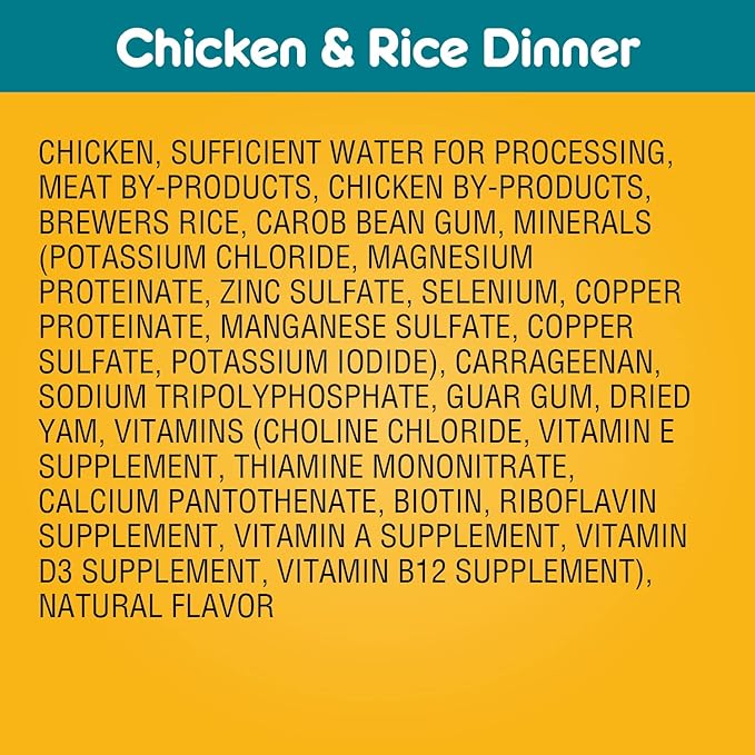 PEDIGREE Adult Canned Wet Dog Food Chopped Ground Dinner Chicken & Rice Flavor, (12) 13.2 oz. Cans - PAWPICO