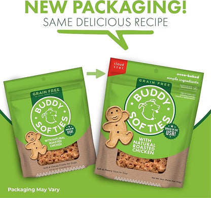 Buddy Biscuit Softies 5 oz Pouch, Soft & Chewy, Natural Roasted Chicken Flavor Dog Treats, Oven Baked in the USA - PAWPICO