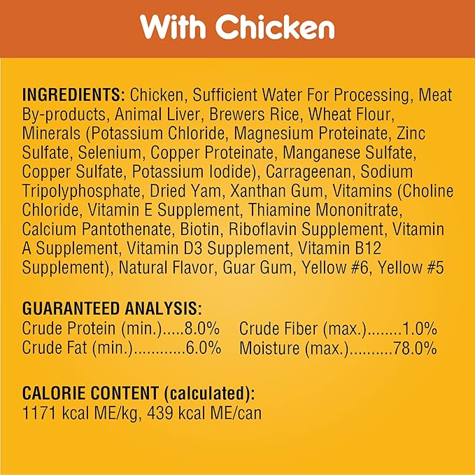 PEDIGREE CHOPPED GROUND DINNER Adult Canned Soft Wet Dog Food Variety Pack, with Chicken and Beef, 13.2 oz. Cans 24 Pack - PAWPICO