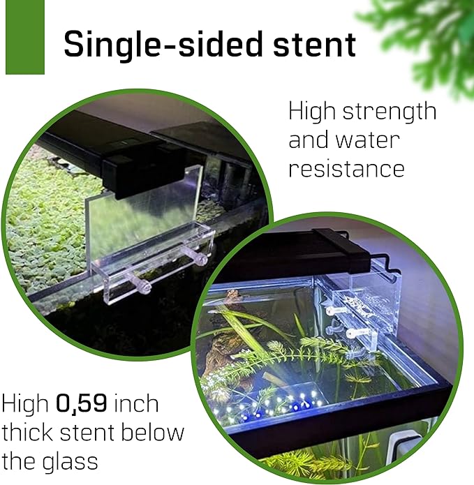 BELMAKS Set of 2 Clear Acrylic Fish Tank LED Light Holder Aquarium Lamp Hanging Aquarium Fixtures Support Stands Box Aquatic Fish Tank Lighting Tools 2PCS BELMAKS