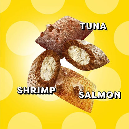 TEMPTATIONS MIXUPS Crunchy and Soft Cat Treats Surfer's Delight Flavor, 6.3 oz. Pouch, Pack of 10 Temptations