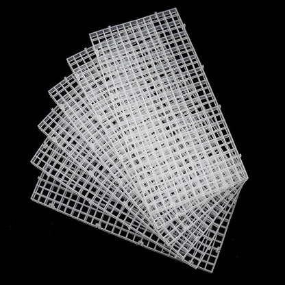 ALEGI Aquarium Fish Tank Divider Plastic Egg Crate Aquarium Filter Bottom Tray Plastic Grid (S 6pcs) ALEGIAquarium