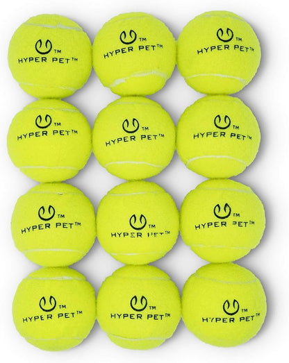 Hyper Pet Tennis Balls for Dogs - 12 Pack 2.5" for Exercise and Fetch, Interactive Toys, Great for Small Breeds - PAWPICO