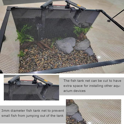 Magnetic Aquarium Cover lid Fish Tank lid Anti-Jumping net Cover mesh Terrarium lid Aquarium Hood (Big Size DIY Cover lid) NestBasics