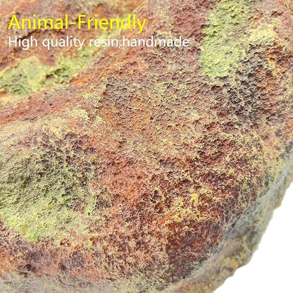 Extra Large Reptile Hide Resin Snake Hides for Ball Pythons Reptile Hides and Caves Simulation Rock Reptile Hideout for Habitat Lizard Leopard Gecko Bearded Dragon ZXUAQNOE