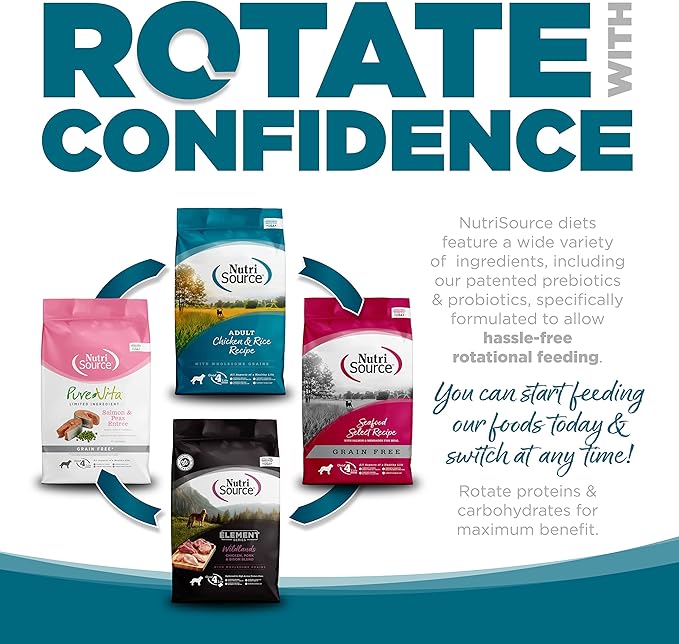 NutriSource Adult Dry Dog Food, Chicken and Rice, 12LB - PAWPICO