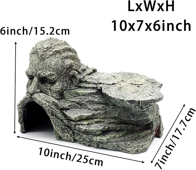 Reptile Rock Basking Platform, Gecko Hide Cave Hiding Place, Snake Cave and Hides for Reptiles, Amphibians, and Small Animals, Lizards relaqcc