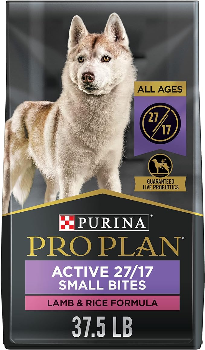 Purina Pro Plan High Protein, Small Bites Dog Food, SPORT 27/17 Lamb & Rice Formula - 37.5 lb. Bag - PAWPICO